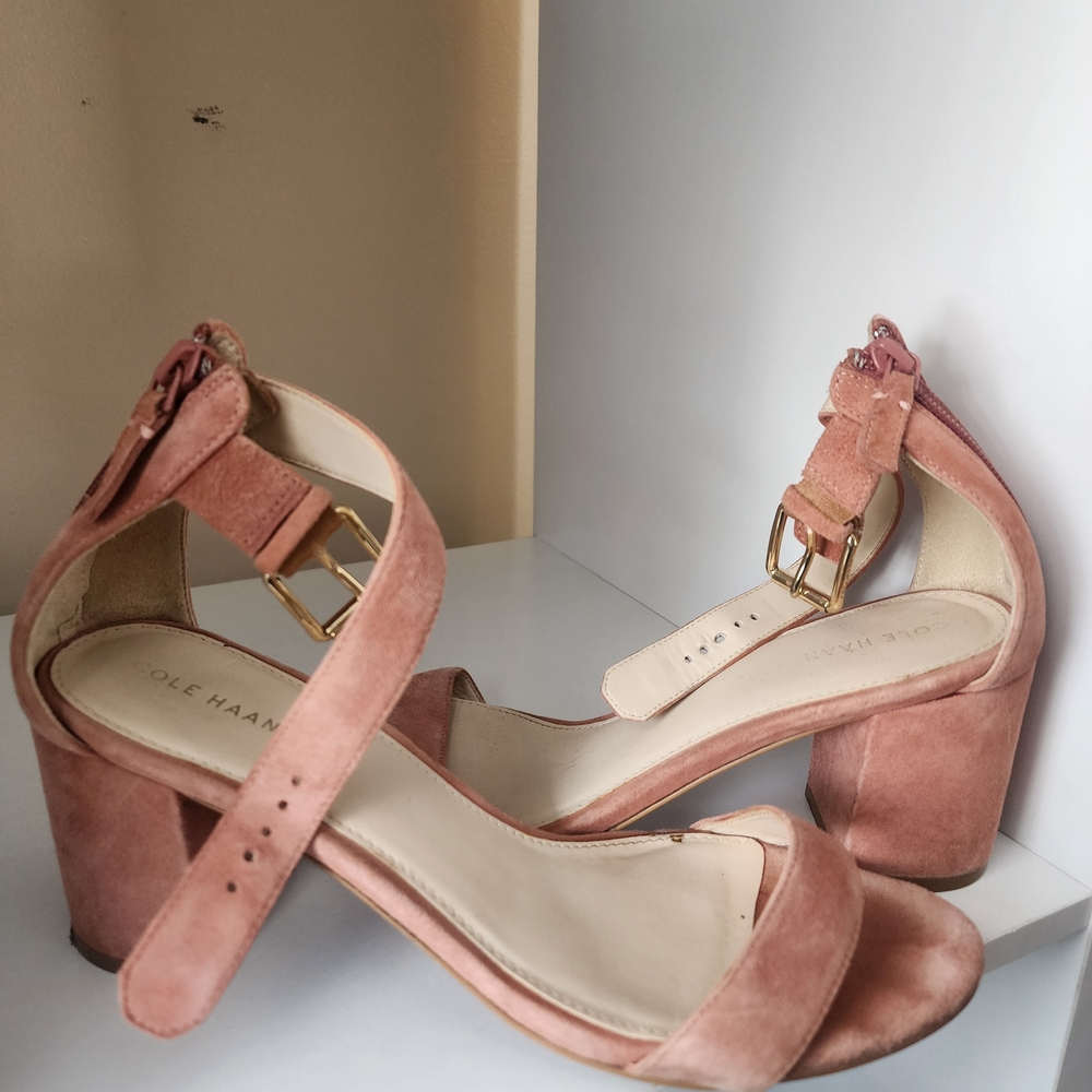 Cole Haan Women's Pink Suede Heels 8.5